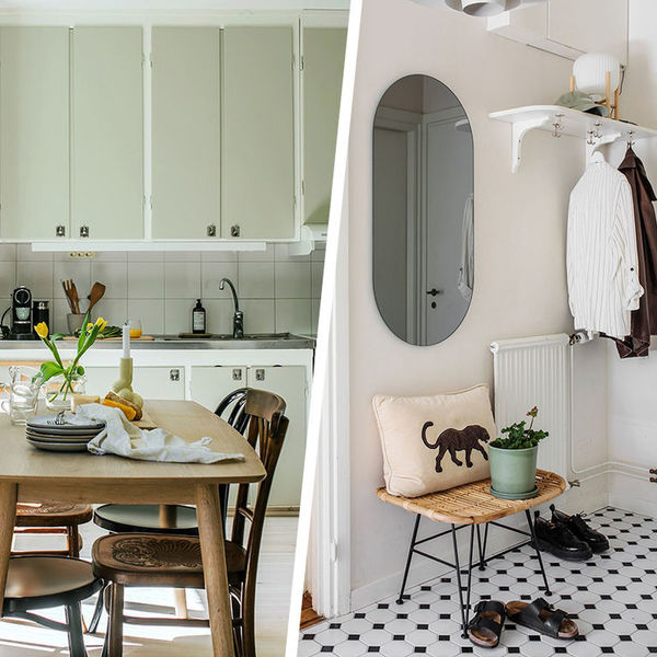 Как разместить в однушке спальню, гостиную, гардероб и кабинет: квартира в Швеции