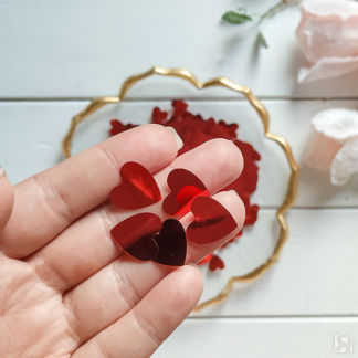 Фольгированное конфетти "Сияющие сердца" (10 гр; 2,5 см) Свадебные штучки