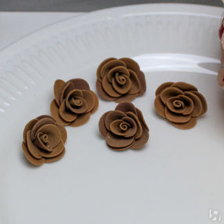 Латексный цветочек 3х2 см(шоколадный) Свадебные штучки