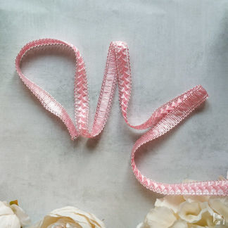 Декоративная лента - тесьма (розовый)(1 метр, 2 см) Свадебные штучки