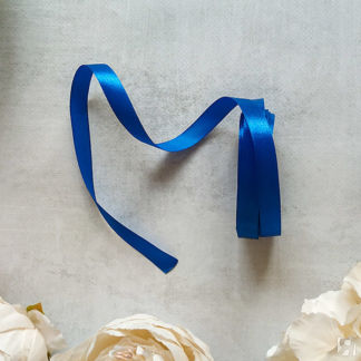 Атласная лента (синий)(1.2 см, 5.4 м) Свадебные штучки