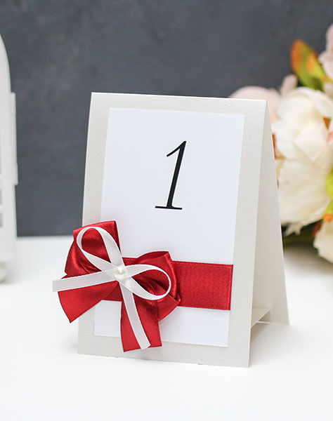 Карточка с номером стола "Romantic" Свадебные штучки