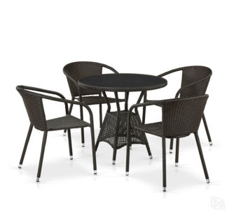 Комплект плетеной мебели T707ANS/Y137C-W53 4Pcs Brown Афина Афина