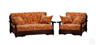 Комплект мягкой мебели Япет с деревянными подлокотниками Фиеста