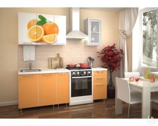 РиИКМ Кухня фотофасад Апельсин/Оранжевый 1,5м