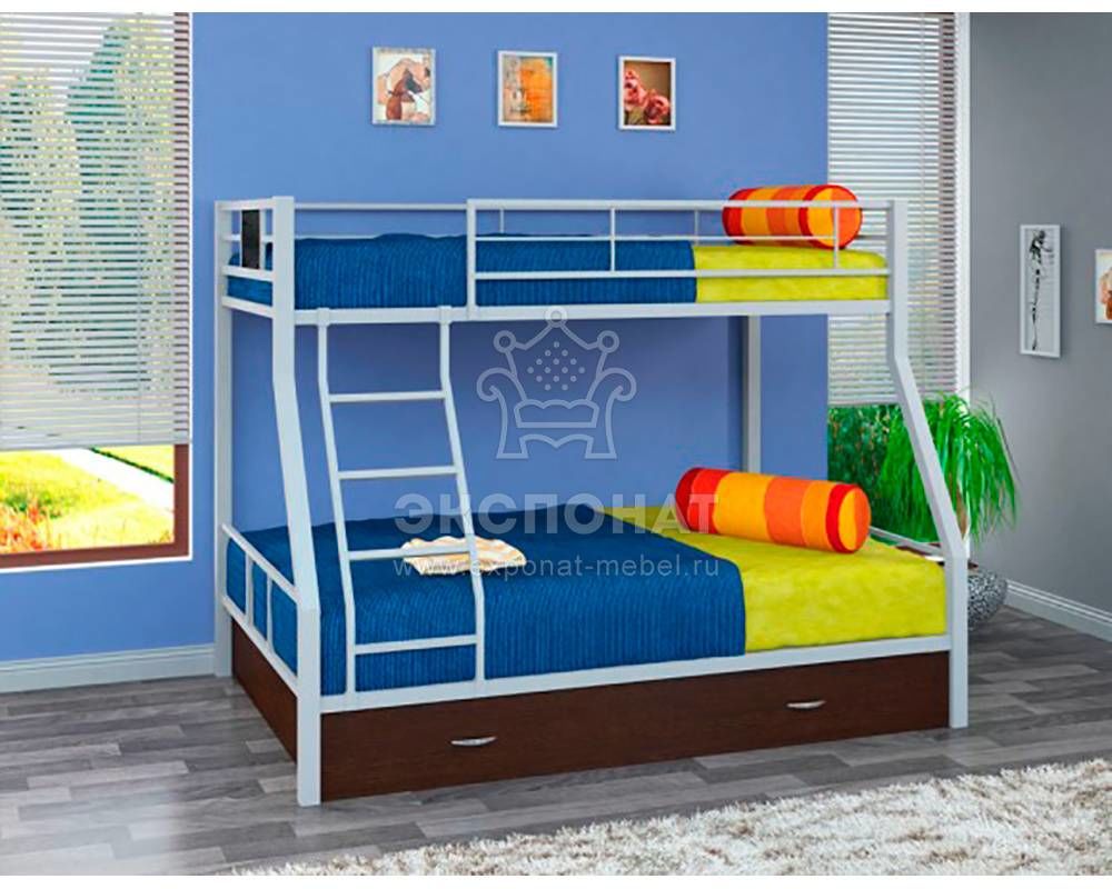Формула мебели Детская двухъярусная кровать Гранада-1 1200 с ящиками (разны