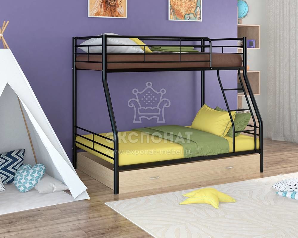 Формула мебели Детская двухъярусная кровать Гранада-2 1200 с ящиками (разны