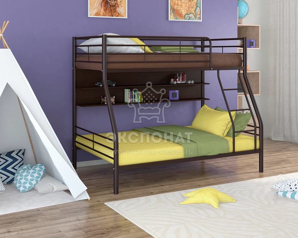 Формула мебели Детская двухъярусная кровать Гранада-2 1200 с полкой (разные
