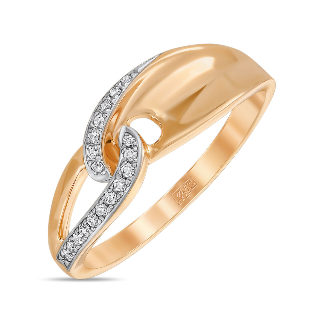 Золотое кольцо c бриллиантами артикул 1564888