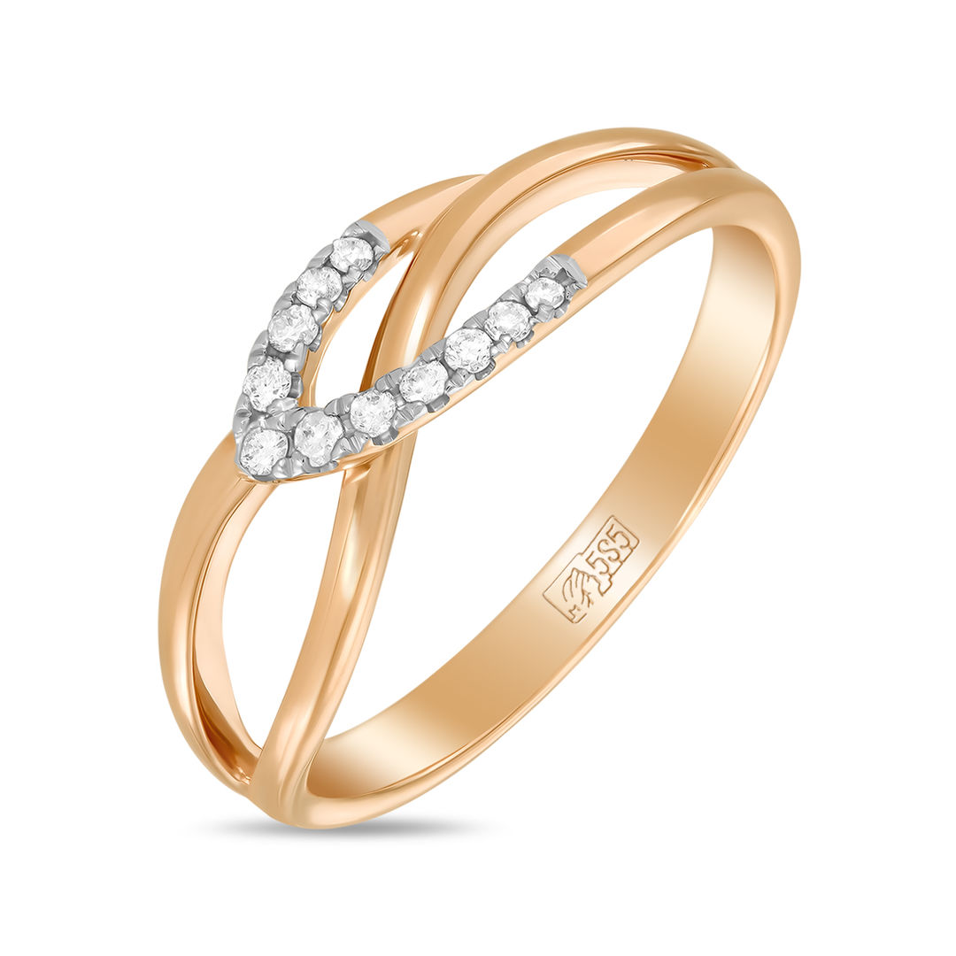 Золотое кольцо c бриллиантами артикул 1564683