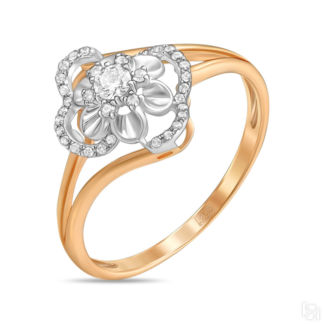 Золотое кольцо c бриллиантами артикул 1569854