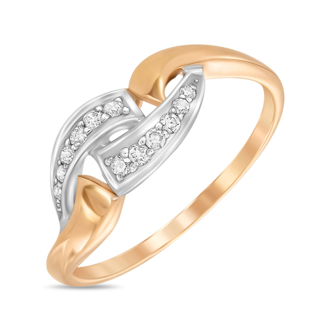 Золотое кольцо c бриллиантами артикул 1567041
