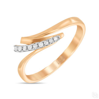 Золотое кольцо c бриллиантами артикул 1564691