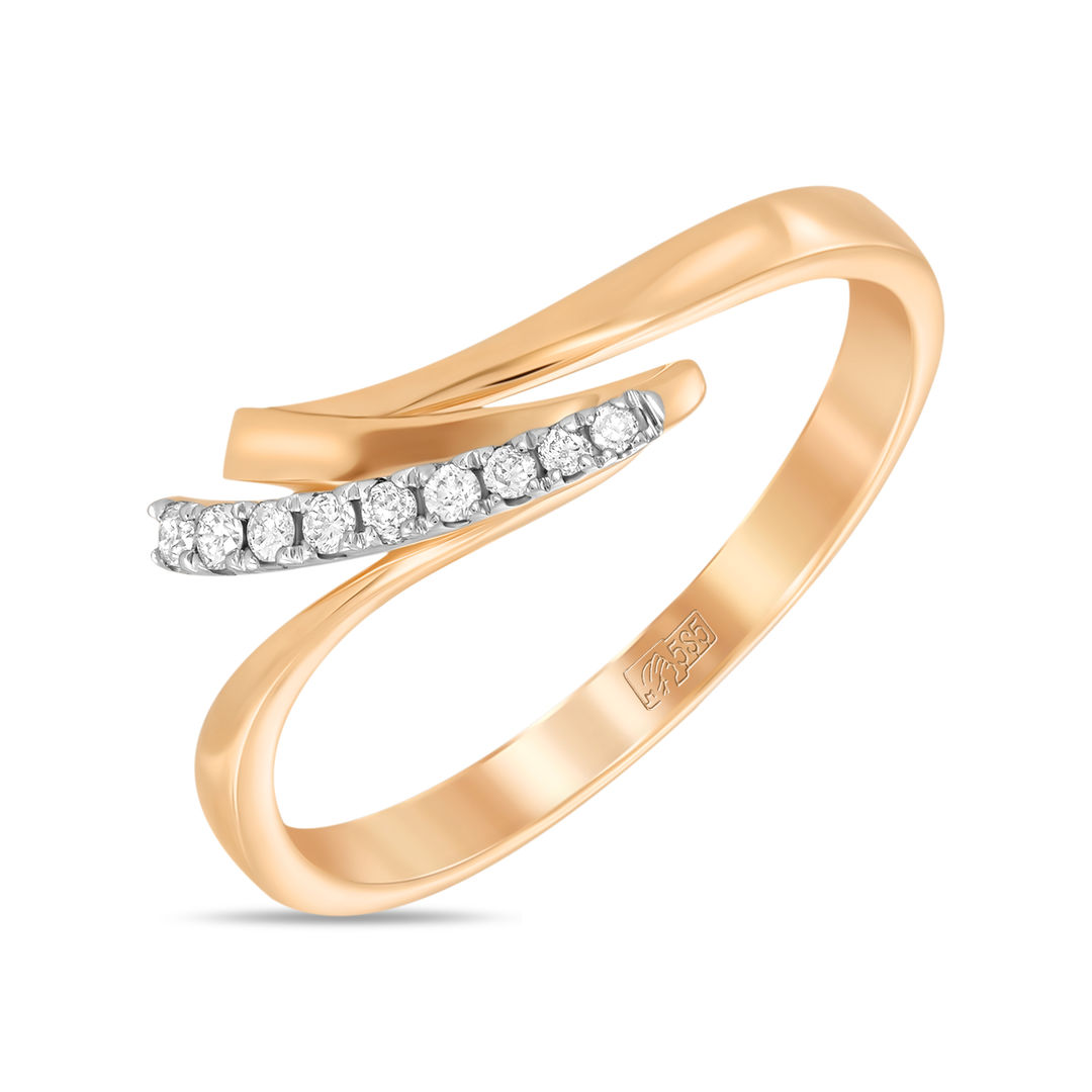 Золотое кольцо c бриллиантами артикул 1564691