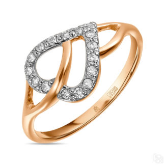 Золотое кольцо c бриллиантами артикул 1567777