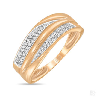 Золотое кольцо c бриллиантами артикул 1612984