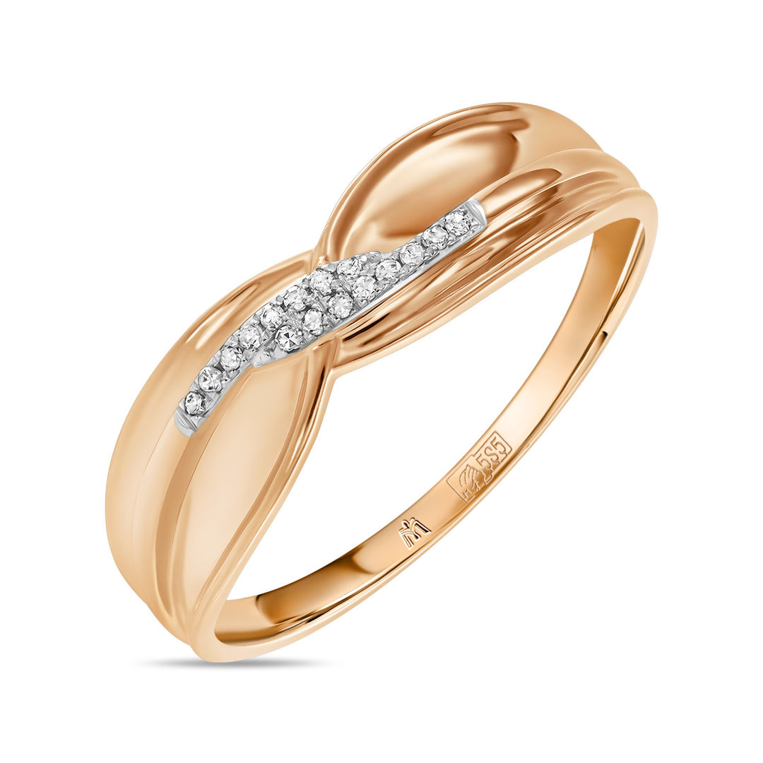 Золотое кольцо c бриллиантами артикул 1616225