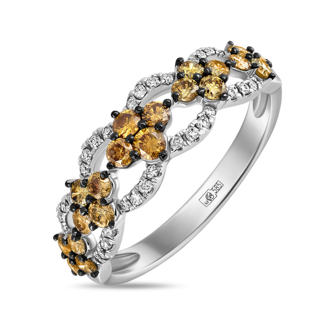 Золотое кольцо c бриллиантами артикул 3327400