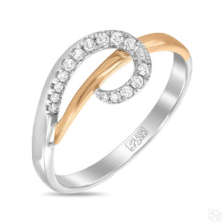 Золотое кольцо c бриллиантами артикул 1564593
