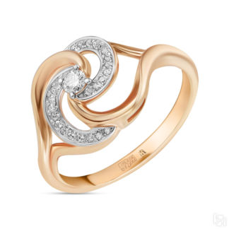 Золотое кольцо c бриллиантами артикул 1565268