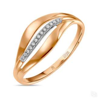 Золотое кольцо c бриллиантами артикул 1616227