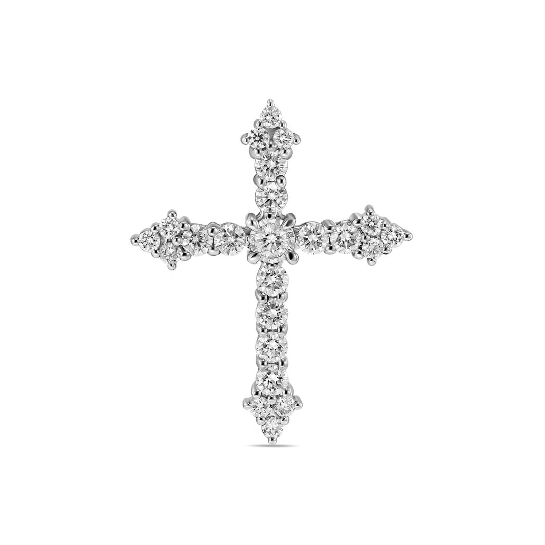 Крест c выращенным бриллиантом артикул 5651061