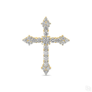 Крест c выращенным бриллиантом артикул 6034906