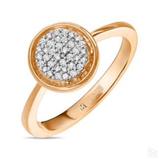 Золотое кольцо c бриллиантами артикул 1594561