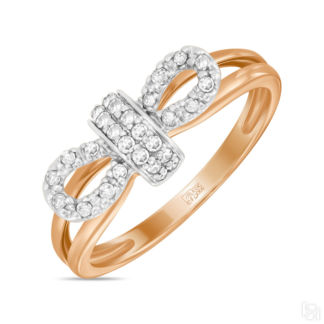 Золотое кольцо c бриллиантами артикул 1566996