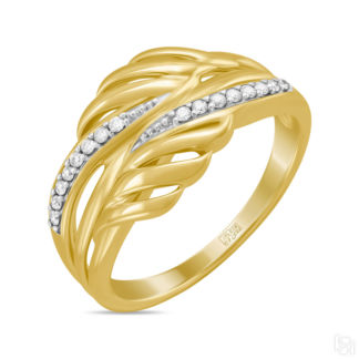 Золотое кольцо c бриллиантами артикул 1610264