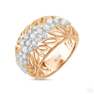 Золотое кольцо c бриллиантами артикул 1612297