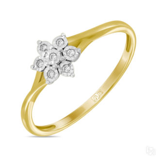 Золотое кольцо c бриллиантами артикул 1616208