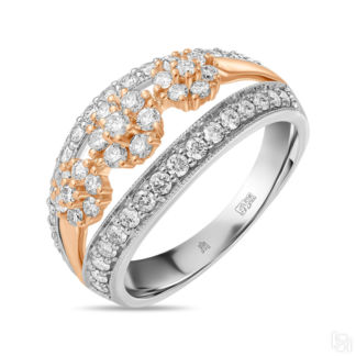 Золотое кольцо c бриллиантами артикул 3050230