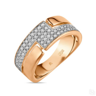 Золотое кольцо c бриллиантами артикул 1604820