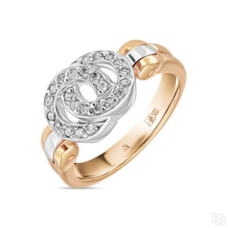 Золотое кольцо c бриллиантами артикул 1567491