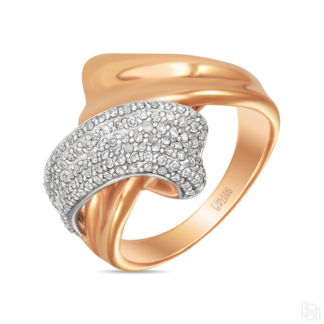 Золотое кольцо c бриллиантами артикул 1603179
