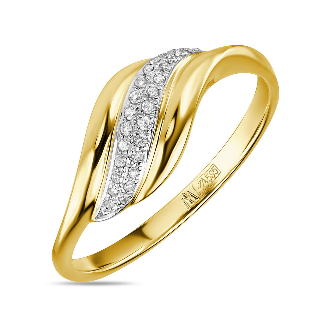 Золотое кольцо c бриллиантами артикул 1564559