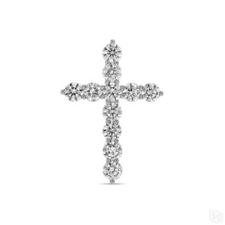 Крест c выращенным бриллиантом артикул 6034905