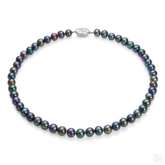 Ожерелье из жемчуга цвета "павлин"