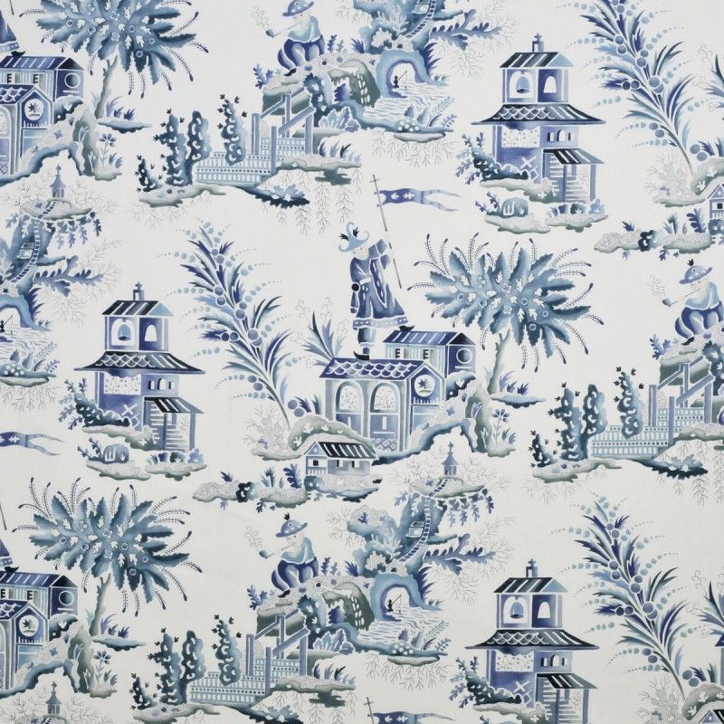 Ткань Clarence House fabric 1842702/Zang/Blue 1842702/Zang/Blue фото 1