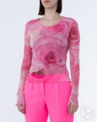 Сетчатый топ BLUMARINE 2C046A розовый+принт 44 2C046A фото 3