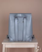 Женский рюкзак из натуральной кожи серый B003 grey