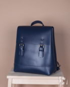 Женский рюкзак из натуральной кожи синий B007 sapphire