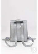 Женский рюкзак из натуральной кожи серебро B003 silver grain