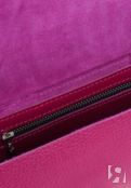 Женская сумка через плечо из натуральной кожи розовая A011 fuchsia grain