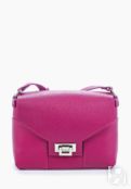 Женская сумка через плечо из натуральной кожи розовая A011 fuchsia grain