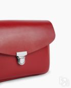Женская сумка через плечо из натуральной кожи красная A001 ruby