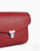 Женская сумка через плечо из натуральной кожи красная A001 ruby grain