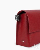 Женская сумка через плечо из натуральной кожи красная A005 ruby grain
