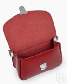 Женская поясная сумка из натуральной кожи красная A001 ruby mini